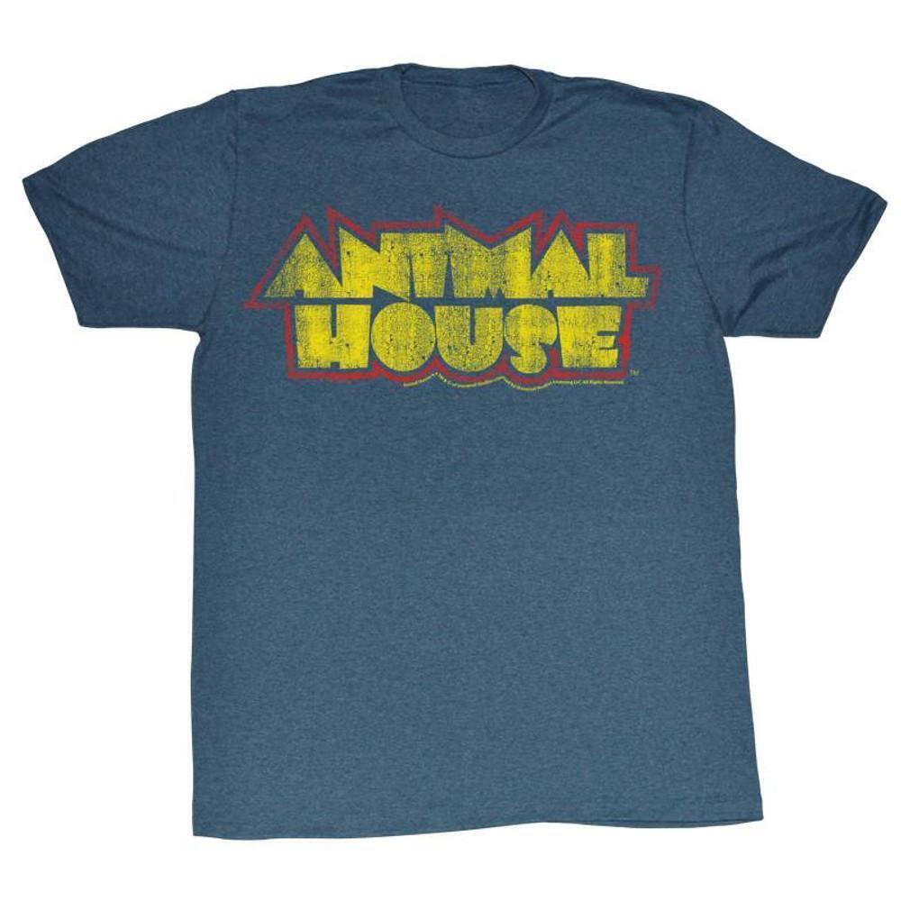 Animal House Logo Navy Adult T Shirt